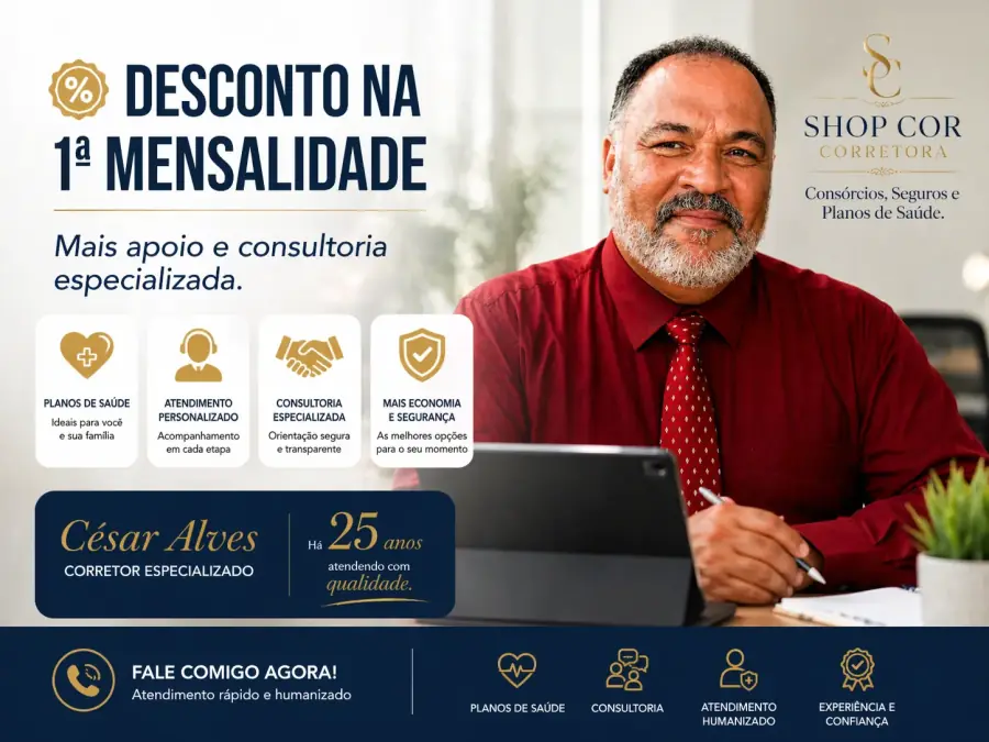 César Alves - Corretor Especializado há 25 anos - Shop Cor Corretora